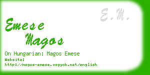 emese magos business card